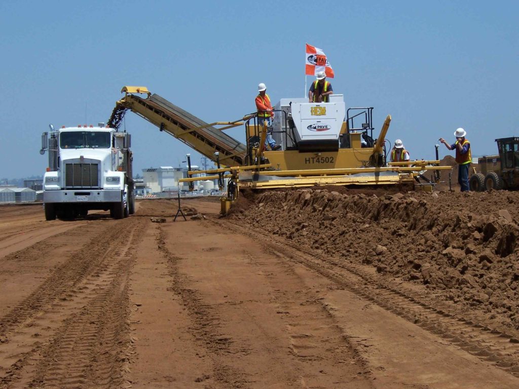 Μηχάνημα προετοιμασίας εδάφους προς σκυροδέτηση
